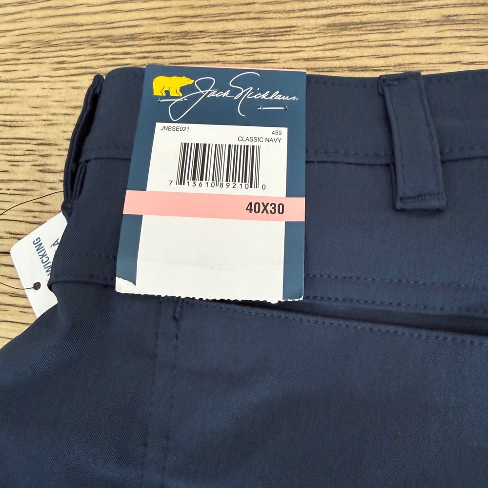 Jack Nicklaus Men Golf Pants Navy Blue Stretch Moisture Wicking UPF 50 40x30 NEW - Picture 9 of 10
